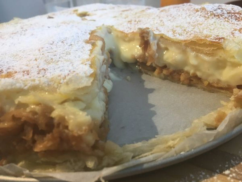 Skvelý pudingový jablkový koláč, rýchly RECEPT