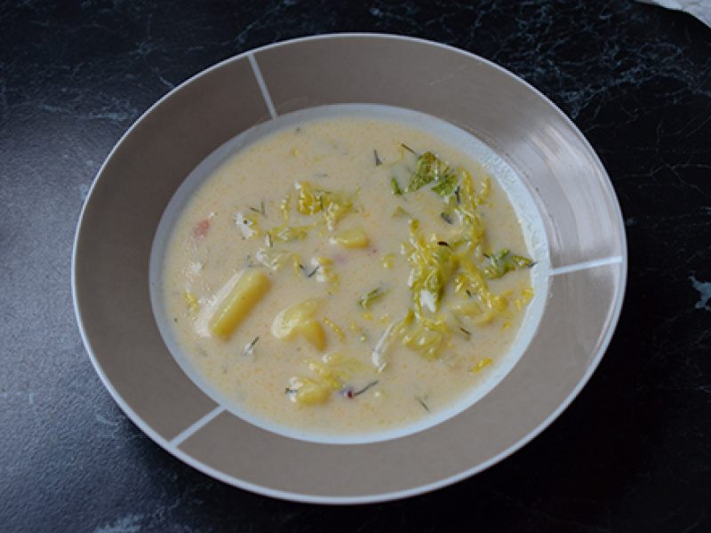 Šalátová polievka so zemiakmi, overený recept
