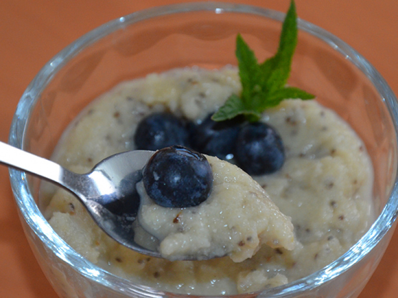 Sladká karfiolová kaša s ovocím, recept na chuťovku