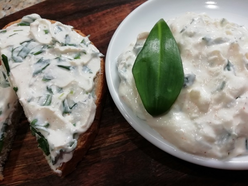 Jemná bryndzová nátierka s medvedím cesnakom, výživný RECEPT
