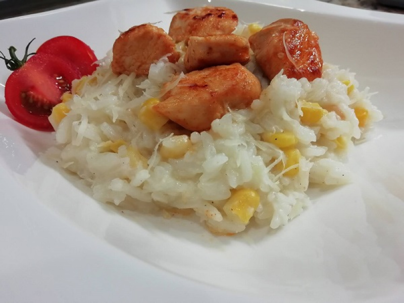 Vynikajúce krémové rizoto s tekvicou a kuracím mäsom, RECEPT originál