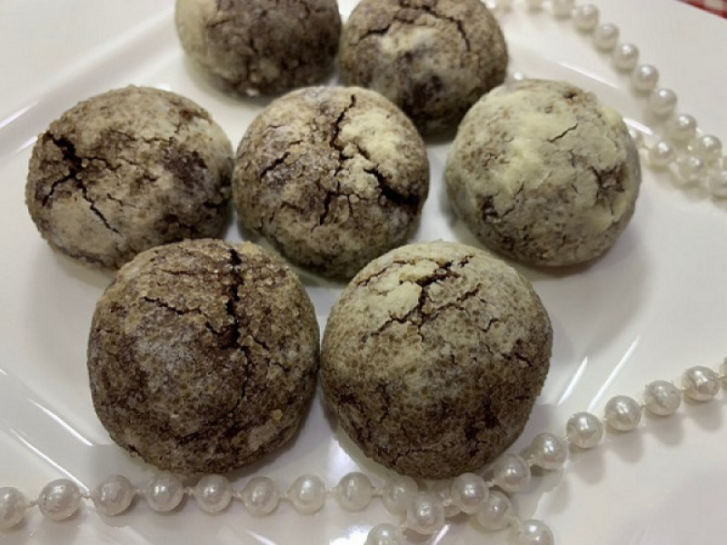 Popraskané čokoládové crinkles, top RECEPT