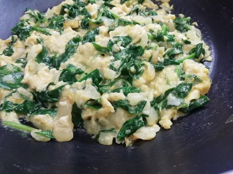 Skvelá praženica s baby špenátom, fit RECEPT