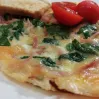 Fantastická omeleta so šunkou a baby špenátom, rýchly RECEPT