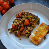 Quinoa s lososom a zeleninou, užasný nízkokalorický recept